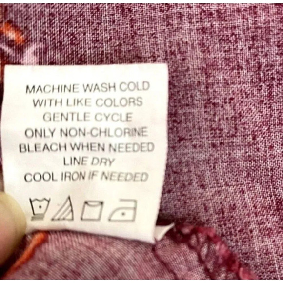 Eyeshadow Boho Floral Mini Sundress Faux Wrap Burgundy Hippie Women's Large - Picture 5 of 5